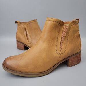 Korks Kork-Ease Womens Tasha Boots Size 9 M Tan Leather Chelsea Booties Comfort